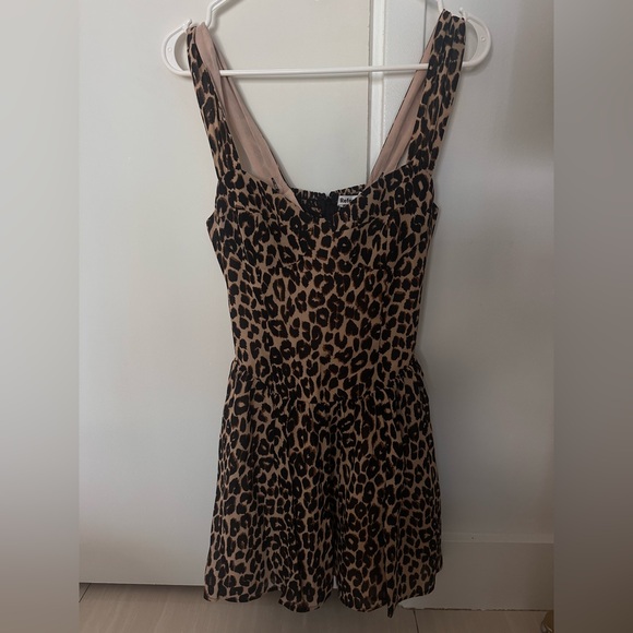 New Reformation Taiga Leopard Print Mini Dress - Picture 10 of 15